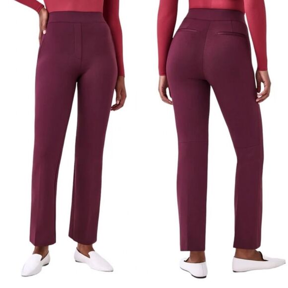 Spanx The Perfect Pant Kick Flare In Chianti Size L Petite - Picture 1 of 8